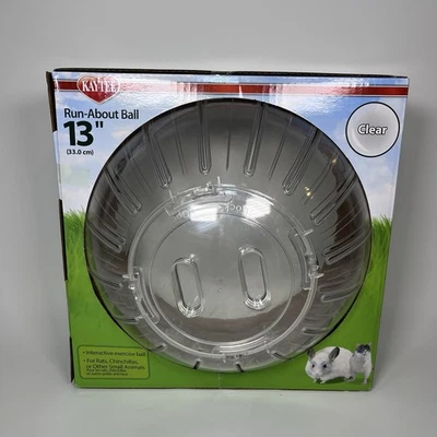 NEW Kaytee Run-About Ball 13" Inches Clear Animals Rats Chinchillas Small Animal - Image 1 of 4