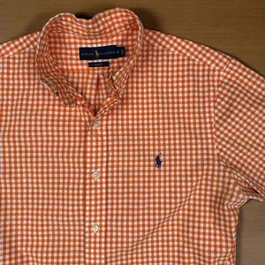 Ralph Lauren Hemd Herren M Orange Slim Fit Button Down Langarm Preppy Pony - Bild 1 von 8