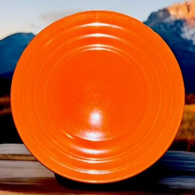 "Plato de ensalada Rachael Ray 'Double Ridge' naranja mandarina 8""" Foto 1 de 4