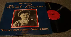 Will Rogers "The Voice of Will Rogers" LP AMERICAN HERITAGE ALBUM - Bild 1 von 1