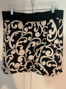Ann Taylor LOFT Women's Black White Skirt Size 14 - Picture 1 of 3
