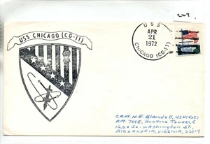United States (209) Souvenir Cover -1972 USS Chicago - pmk USS chicago - Picture 1 of 1