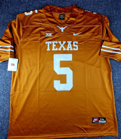 Replica Texas Longhorns XXL Bijan Robinson Home Orange Stitched Jersey NWT Cover