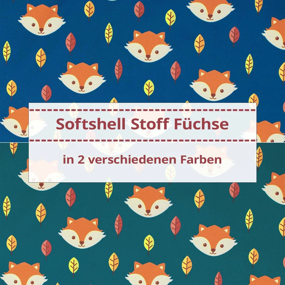 Softshell Stoff Füchse von Swafing wind- und wasserabweisend (Meterware ab 0,50) - Bild 1 von 1