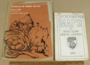 2 Pubs MINERALS OF RHODE ISLAND by Miller 1972 + MAPS OF R.I. MINERAL LOCATIONS