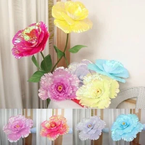 3D Simulated Bright Peony Fabric Flower Head NEW Fake Peony Wedding Backdrop - Picture 1 of 18