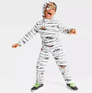 Toddler Hyde & EEK Glows MUMMY Halloween Costume Jumpsuit Size 2T-3T 4T-5T NWT - Picture 1 of 1