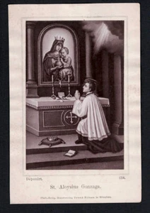 antico santino -holy card- image pieuse Heiligenbildchen San Luigi Gonzaga - Picture 1 of 1