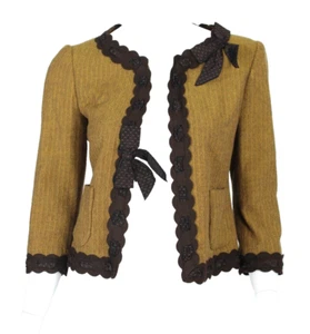 Chaqueta MOSCHINO CHEAP & CHIC Marrón y Amarillo Algodón Espiga 40 - Imagen 1 de 9