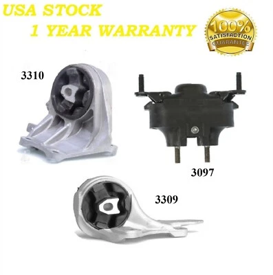 3 piezas motor delantero y montaje de transmisión apto para Chevrolet Malibu 2006-2007 3,9 L Foto 1 de 4