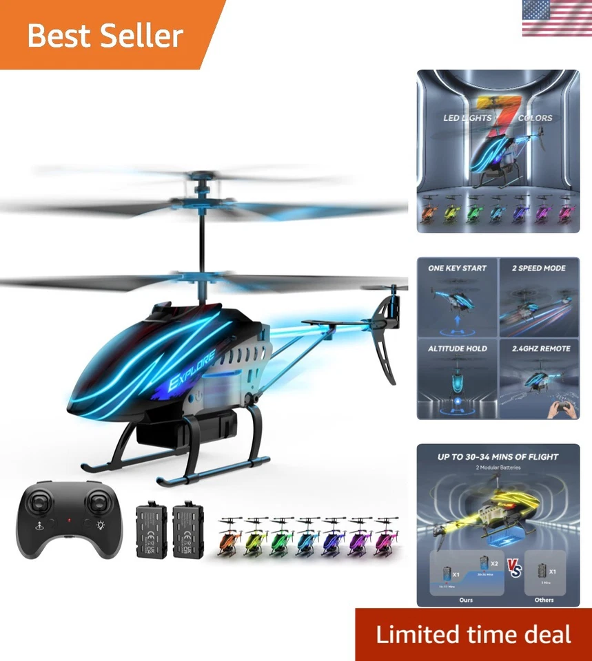 Fun & Safe RC Helicopter for Kids – 30 Min Flight, Altitude Hold, Easy Control - Image 1 of 4