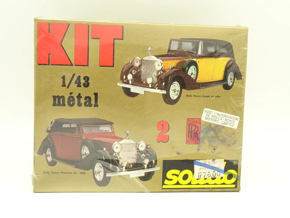 Solido Model Kit 1/43 - 2 Rolls Royce Phantom III And Coupe De Ville - Image 1 of 1