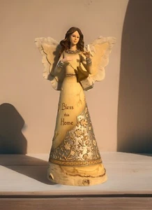 “ANGEL BLESS THIS HOME” 11 in RESIN Figurine ELEMENTS😇 Pavilion - Picture 1 of 6
