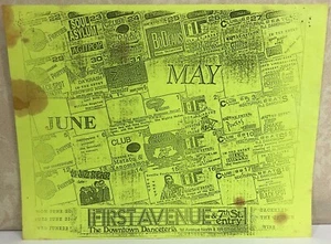 First Avenue Minneapolis Nightclub Jazz Butcher Monthly Calendar June 1988 - Picture 1 of 2