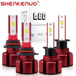 4 piezas H1 9005 6000K LED faro alto bajo kit combo para Subaru Outback 2000-2004 - Imagen 1 de 16