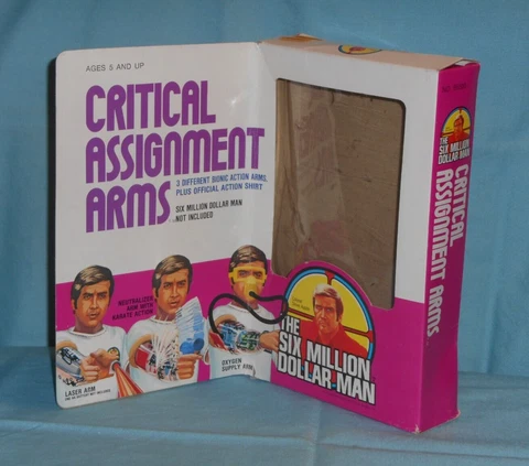 vintage Six Million Dollar Man EMPTY BOX ONLY from CRITICAL ASSIGNMENT ARMS Cover