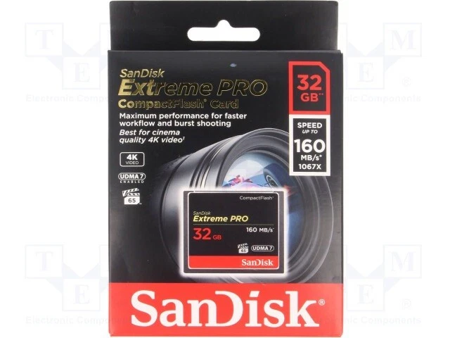SanDisk Extreme Pro 32GB Compact Flash (CF) Memory Card 160MB/s UDMA7-UK - Image 1 of 4