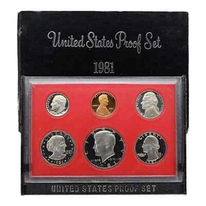 1981 S PROOF Set in Original Box US Mint (6 Coin Set) - Picture 1 of 3