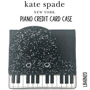 Kate Spade New York Jazz Things Up Piano Credit Card Case, Black/White