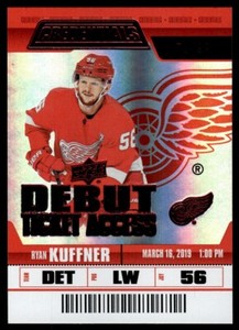 2019-20 Upper Deck Credentials Ryan Kuffner Rookie /99 Detroit Red Wings #99 R1