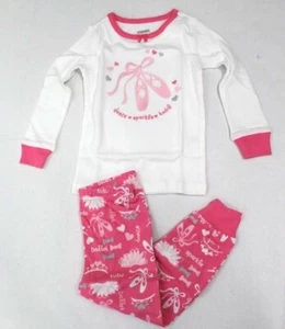 Gymboree 2-Pc Long Sleeve Top Pants Pajamas Ballet Embroidered Size 3 Pink White - Picture 1 of 3