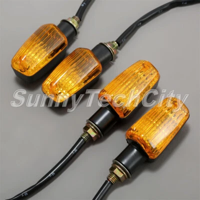 2 pares de indicadores de seta de motocicleta luz âmbar para Honda XR100R 1992 1989 - Imagem 1 de 4