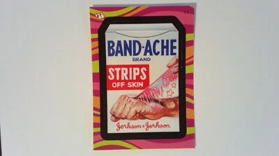 2008 Wacky Pack Flashback #11 '73 Band-Ache Strips Off Skin - Packages WP1 - Image 1 of 2