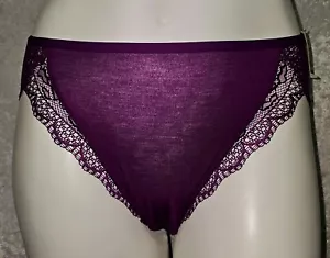 Soma Embraceable Enchanting Lace High Leg Panty Pillow Purple # 0821 Size XL NWT - Picture 1 of 6