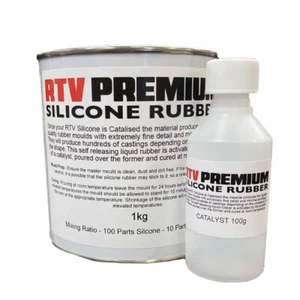 Premium RTV Silicone Mould Making Rubber for Craft Applications 1.1kg Kit - Picture 1 of 2