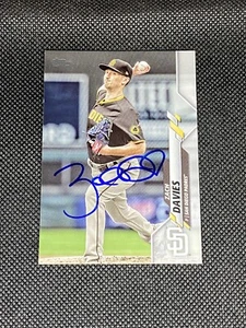Zach Davies San Diego Padres Signed Auto 2020 Topps Card #U-155 ~ COA - Picture 1 of 3