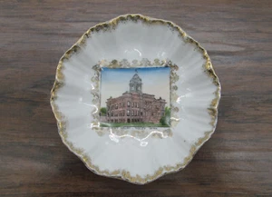Sibley, Iowa, IA - Antique Souvenir Dish, Court House Illustration - Picture 1 of 2