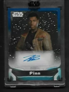 John Boyega Topps 2021 Star Wars Signature Serie blau Autogramm 27/50 - Bild 1 von 2