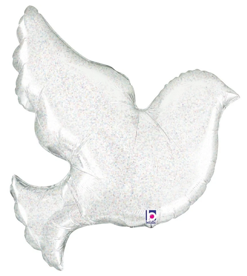 34" Pearl White Dove Jumbo Foil Balloon Party Decorating Supplies - Image 1 of 1