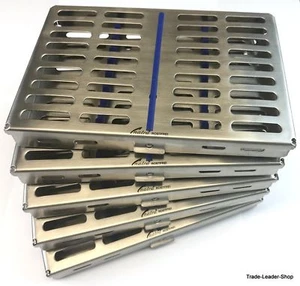 5x Vassoio Cassette Sterilizzazione Chirurgia Dentale 10 Strumenti NATRA Germania - Foto 1 di 4