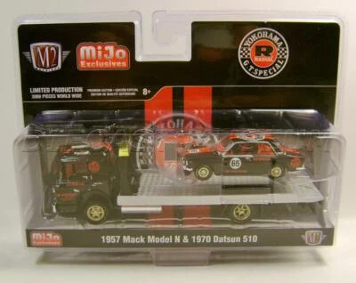 1957 '57 MACK MODEL N WRECKER 1970 '70 DATSUN 510 MIJO M2 MACHINES DIECAST 2020 - Image 1 of 4