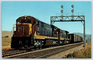 Postkarte Zug Northern Pacific Railway Lokomotive bei Missoula MT AQ8 - Bild 1 von 2