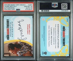 POP 1 2016 BIG BANG THRY SSNS 6 & 7 AUTOGRAPHS LM1 LAURIE METCALF Dual PSA 10/10 - Bild 1 von 3