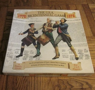 USA BICENTENNIAL vtg board game America history 1975 trivia Cadaco icons - Image 1 of 3