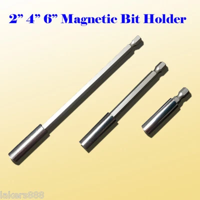 MTP 3x Magnetic Bit Extension Holder 2"/4"/6" Quick Change 1/4" Hex Shank