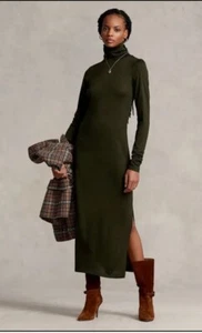 Polo Ralph Lauren Womens Wool Belted Dress Size Extra Small -NWT-RRP $549.00 - Picture 1 of 10