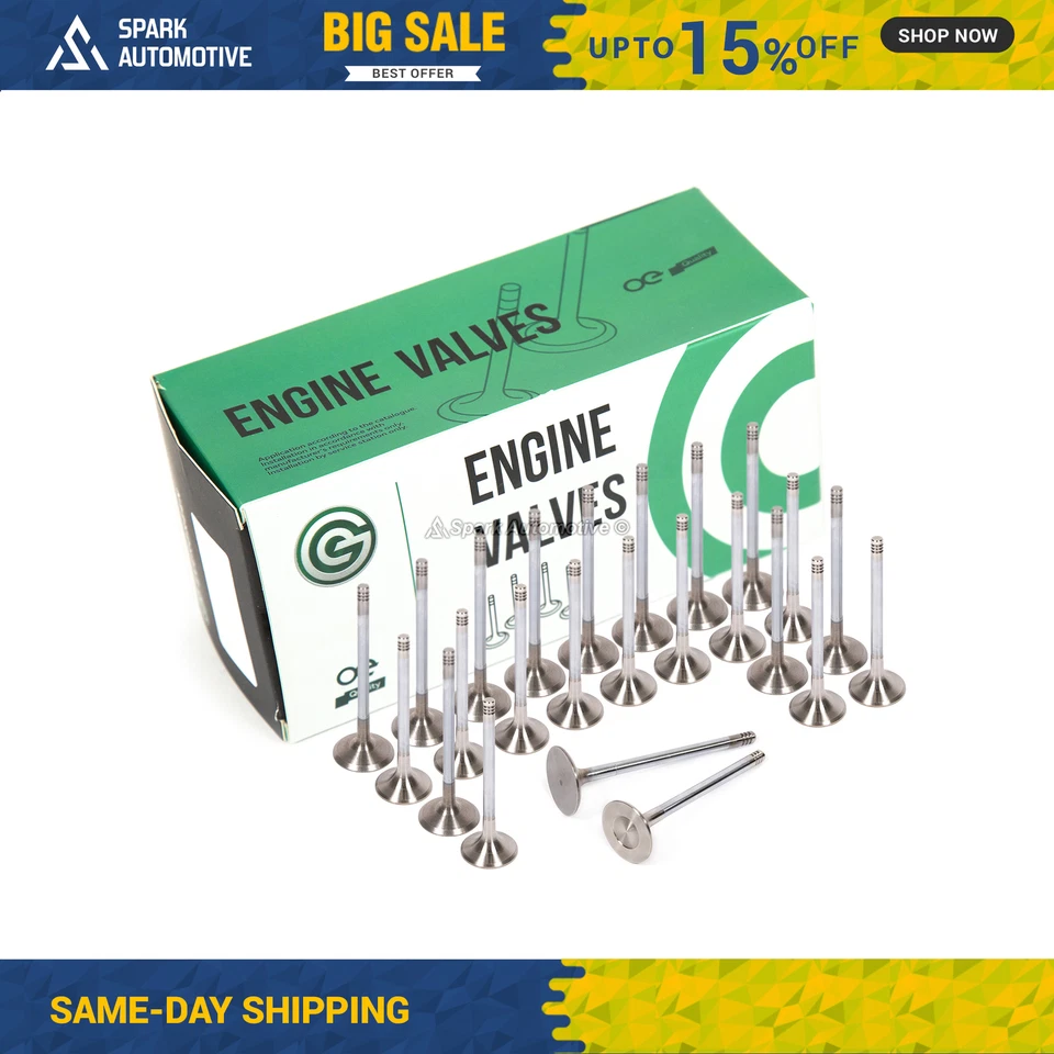 Válvulas de escape de admisión aptas para 95-04 Cadillac Catela CTS Saturn L300 LS2 LW2 Saab 3.0 Foto 1 de 4