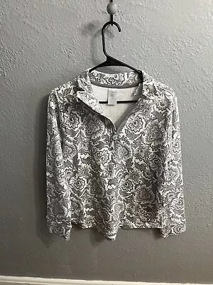 Vera Bradley Paisley Terry Francés Bolsillo Pullover 1/4 Sudadera Talla Pequeña Foto 1 de 4