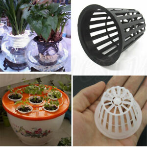 10/20PC Mesh Pot Net Basket Hydroponic Aeroponic Clone Flower Plant Grow Pot Cup