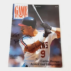 Cleveland Indians Game Face Magazine Signed Autographed Carlos Baerga Vol 5 No 3 - Picture 1 of 15