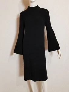 C & A pure Cashmere sehr weiches Kaschmir Kleid Rippstrick Schwarz Puristisch - Bild 1 von 12