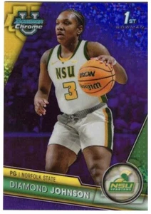 DIAMOND JOHNSON 23/24 Bowman Chrome U University Purple DIAMOND Refractor / 399 - Picture 1 of 2