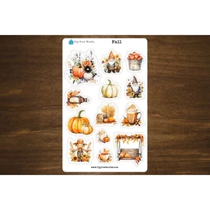 Fall Sticker Sheet | Deco Stickers for Bujos, Planners and Journals - Picture 1 of 2