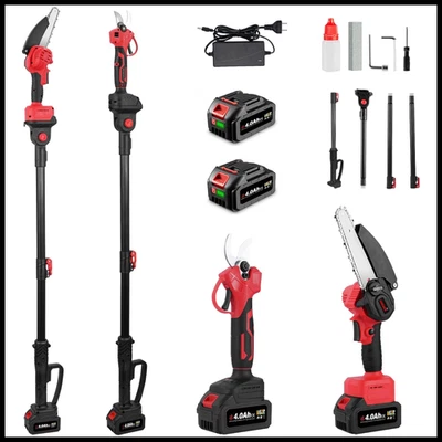 Sierra de poste eléctrica inalámbrica 4 en 1 y mini motosierra y cizalla de podar y cizalla de ramas Foto 1 de 4