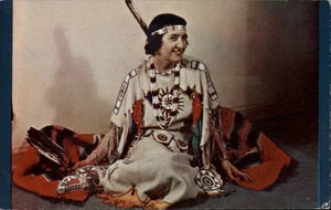 Biltmore Hotel Oklahoma City OK ~ Cherokee Indian Julia Cox ~ moda de disfraces - Imagen 1 de 2