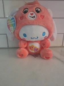 Basic Fun Hello Kitty x Care Bears CINNAMOROLL LOVE-A-LOT BEAR 9” Sanrio Plush - Picture 1 of 3